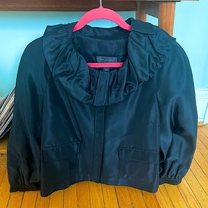 St John ruffle collar blazer.